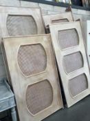 4 wood and cane radiator covers
