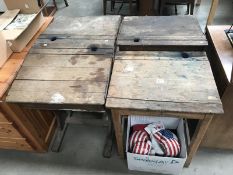 4 old school desks