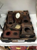 A box of good wooden clock cases