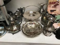 A mixed lot of silver plate