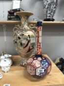 A satsuma vase and another Chinese vase