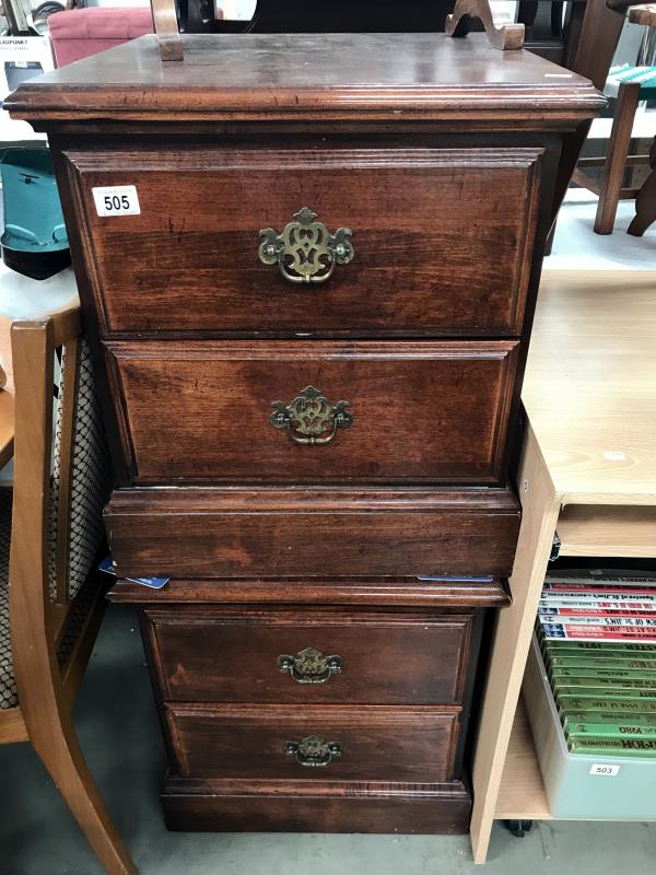 A pair of mahogany 2 drawer bedside cabinets