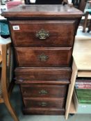 A pair of mahogany 2 drawer bedside cabinets