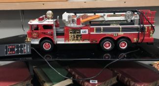 A remote controlled fire engine