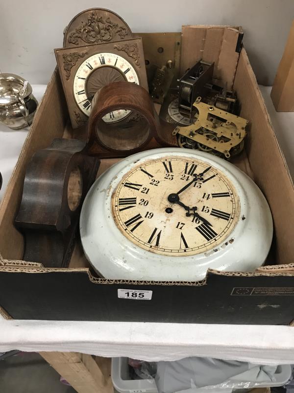 A selection of clock movements and cases