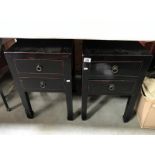 Two 2 drawer bedside cabinets