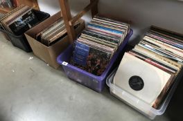 4 boxes of assorted LP records