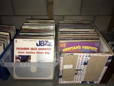 2 boxes of assorted LP records