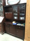 A mahogany effect wall unit