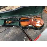 A late 20th Century violin and other bow