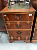 A wood effect 2 drawer filing cabinet