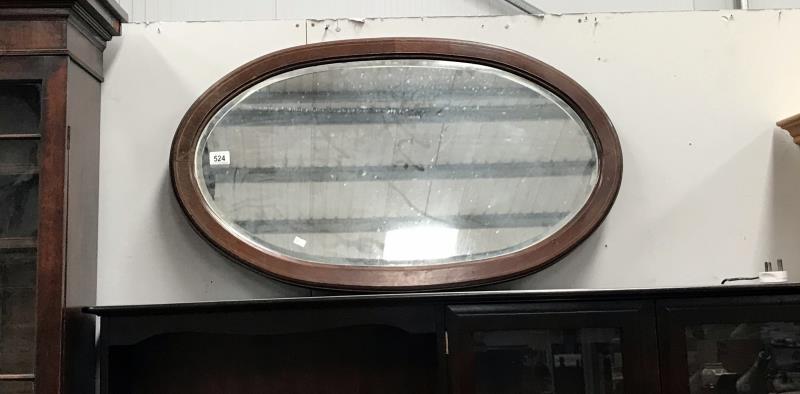 An oval mirror