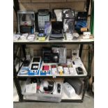 3 shelves of computer cables, tablet cases etc.