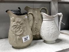 3 19th Century stoneware jugs