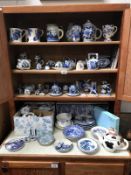 A mixed lot of blue and white china including Delft & Portmeirion