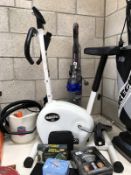 An exercise bike