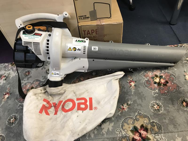 A Ryobi mulching blower vacuum