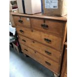 A 2 over 3 chest of drawers