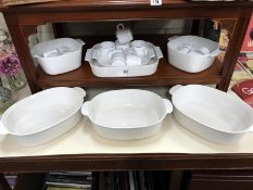 A quantity of white table ware