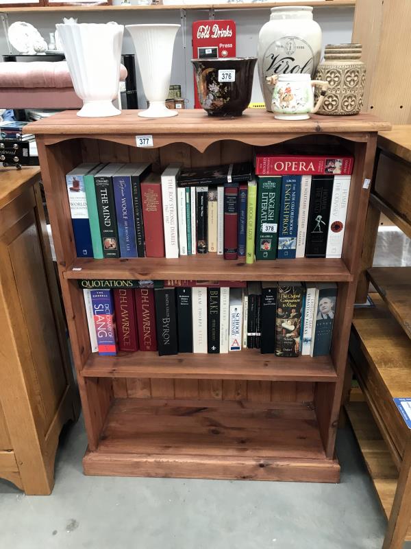 A pine bookcase