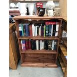 A pine bookcase