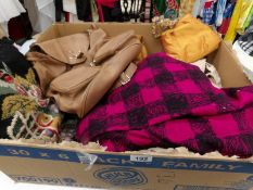 A quantity of vintage and other fabric items.