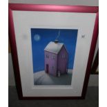 A framed and glazed limited edition print entitled 'A Magical Winter's Eve', signed Paul Horton,