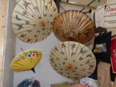 4 vintage parasols.