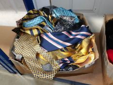 A large quantity of assorted neck ties.