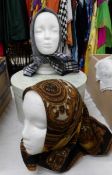 A quantity of vintage silk and other scarves, approximately 21 in total (heads not included).