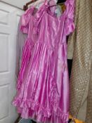 2 pink 'prom' dresses, size 10. (Satin and nylon composition).