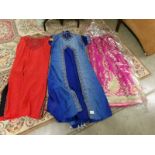 2 Indian tunics with trousers and an Indian skirt.