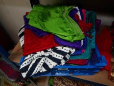 A quantity of assorted sari tops.