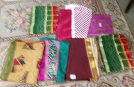 7 Indian sari's in various colours (no tops).