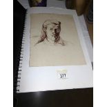 An album of 19th century watercolours, prints and drawings, approximately 65 pages.