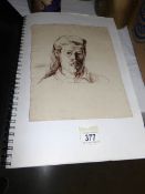 An album of 19th century watercolours, prints and drawings, approximately 65 pages.