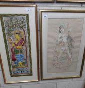2 framed and glazed studies of Indian Deity's.