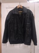A DAPA black leather jacket - size L