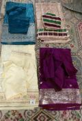 4 Indian sari's complete with tops in various colours.