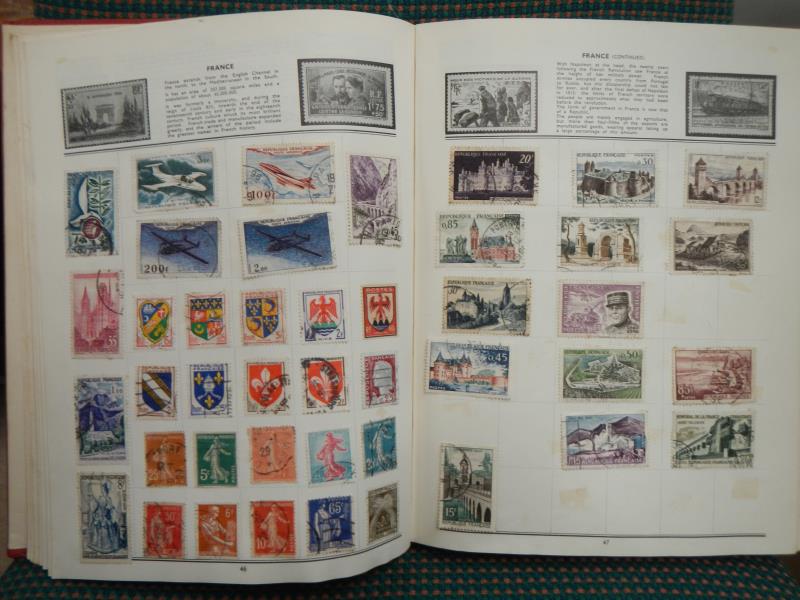 5 old stamp albums and a quantity of loose stamp pages with stamps including Victorian - Image 3 of 6