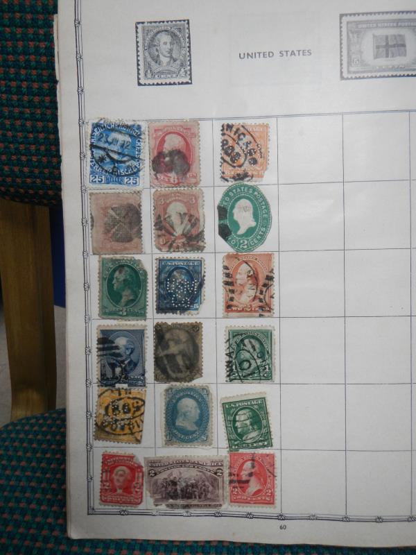 5 old stamp albums and a quantity of loose stamp pages with stamps including Victorian - Image 4 of 6
