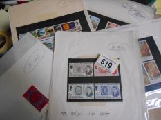 A box of Channel Island stamps on sheets, some used,