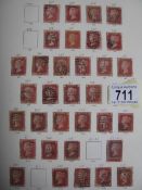 An album of GB including 120 one penny reds and 3 two pence blues