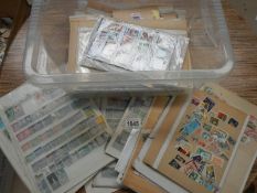 A large quantity of album sheets with stamps, stock cards etc.