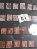 A folder of in excess of 400 Victorian GB and Commonwealth stamps including 14 one Penny Reds and