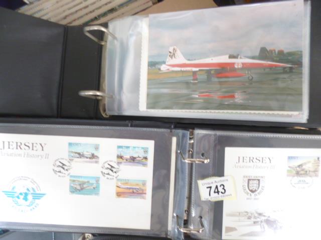 4 folders of aviation related first day covers, loose aviation FDC's, stamp related etc.