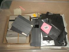 A box of new stamp sleeves, pouches etc.