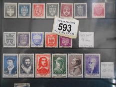 A good collection of French stamps - mint and used sets