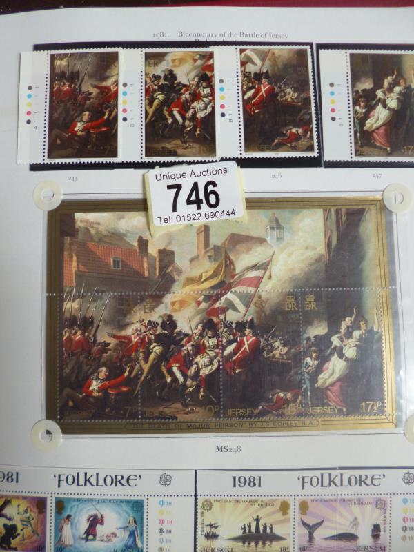 An album of Channel Island stamps - most mint U/M - singles, - Image 3 of 6