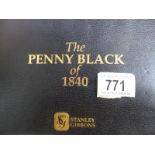 An 1840 penny black 3/4 margin,